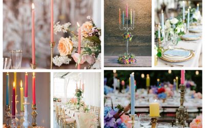 Colourful Wedding Candles