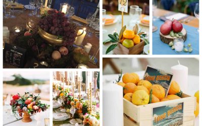 Fruit and Veg Wedding Centrepieces